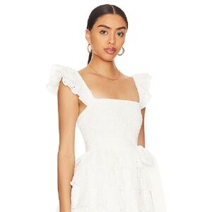 Tularosa Carlotta Mini Dress in White Eyelet - Small